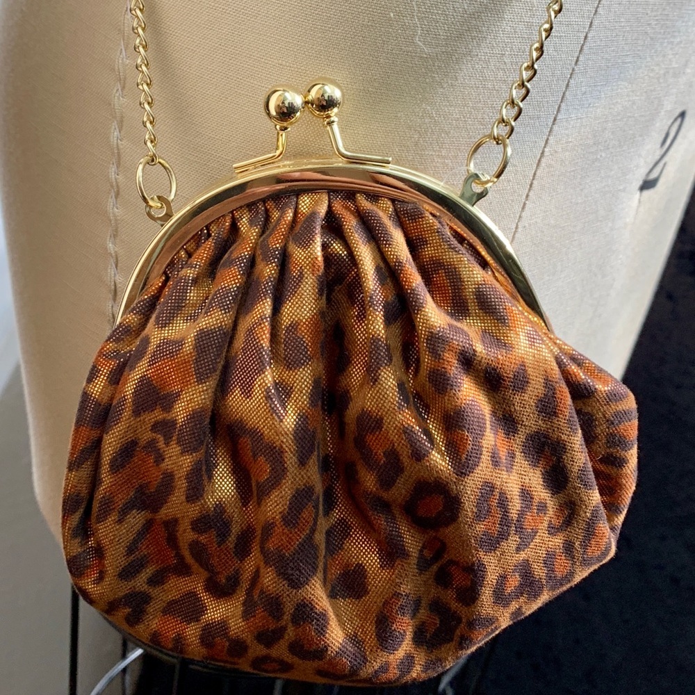 Chico’s Cheetah Print Gold Chain Shoulder Bag